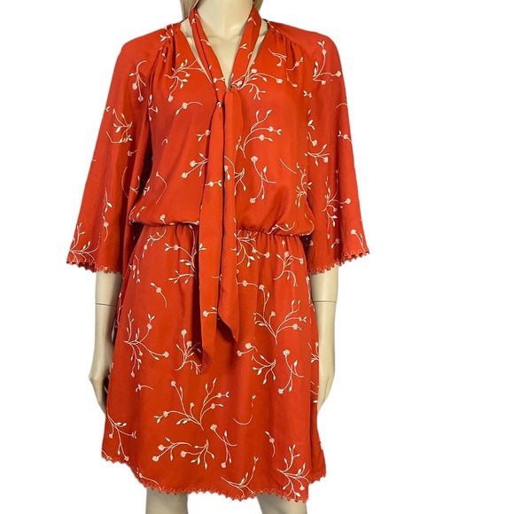 JOIE DAKODA MINIMALIST FLORAL PRINT DRESS IN AUTUMN - Picture 10 of 11
